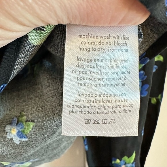 NWT peasant floral ruffle long sleeve blouse by WeWoreWhat women’s XS - Picture 10 of 11